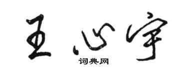 駱恆光王心宇行書個性簽名怎么寫