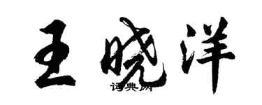 胡問遂王曉洋行書個性簽名怎么寫