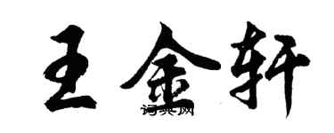 胡問遂王金軒行書個性簽名怎么寫