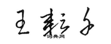 駱恆光王耘千草書個性簽名怎么寫