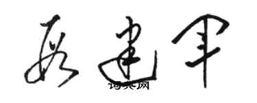 駱恆光段建軍草書個性簽名怎么寫