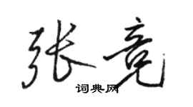 駱恆光張競行書個性簽名怎么寫