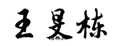 胡問遂王旻棟行書個性簽名怎么寫