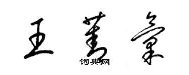 梁錦英王菁匯草書個性簽名怎么寫