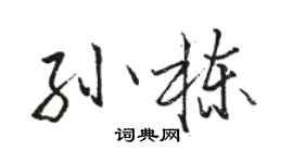 駱恆光孫棟行書個性簽名怎么寫
