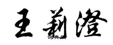 胡問遂王莉澄行書個性簽名怎么寫