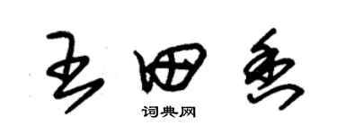 朱錫榮王田香草書個性簽名怎么寫