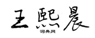 曾慶福王熙晨行書個性簽名怎么寫