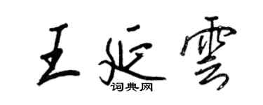 王正良王延雲行書個性簽名怎么寫