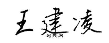 王正良王建凌行書個性簽名怎么寫