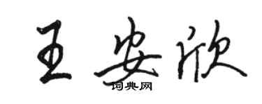 駱恆光王安欣行書個性簽名怎么寫