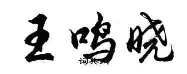 胡問遂王鳴曉行書個性簽名怎么寫