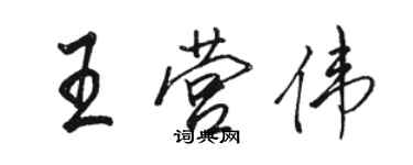 駱恆光王營偉行書個性簽名怎么寫