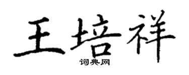 丁謙王培祥楷書個性簽名怎么寫