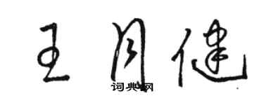 駱恆光王月健草書個性簽名怎么寫