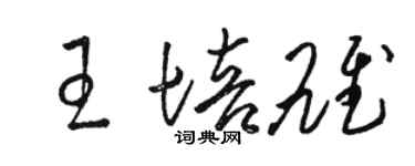 駱恆光王培雄草書個性簽名怎么寫
