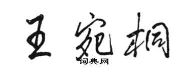 駱恆光王宛桐行書個性簽名怎么寫