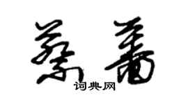 朱錫榮蔡薔草書個性簽名怎么寫