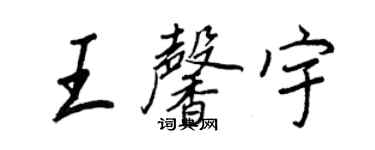 王正良王馨宇行書個性簽名怎么寫