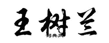 胡問遂王樹蘭行書個性簽名怎么寫