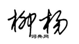 朱錫榮柳楊草書個性簽名怎么寫