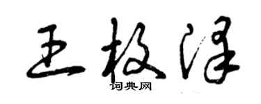 曾慶福王枚澤草書個性簽名怎么寫