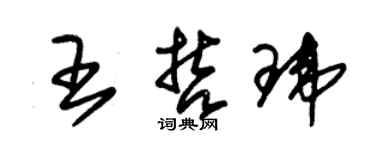 朱錫榮王哲瑋草書個性簽名怎么寫