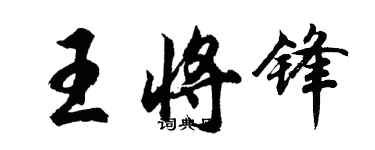 胡問遂王將鋒行書個性簽名怎么寫