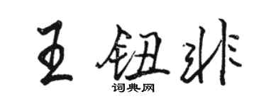 駱恆光王鈕非行書個性簽名怎么寫