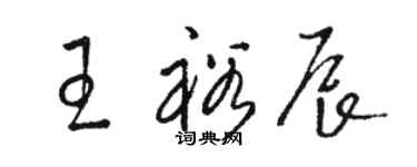 駱恆光王裕辰草書個性簽名怎么寫