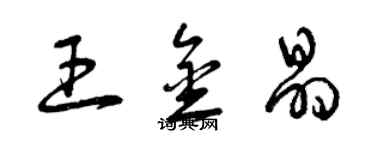 曾慶福王金晶草書個性簽名怎么寫