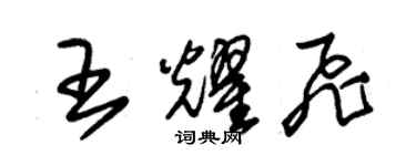 朱錫榮王耀飛草書個性簽名怎么寫