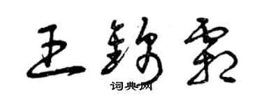 曾慶福王錦霜草書個性簽名怎么寫