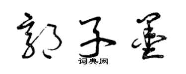 曾慶福郭子墨草書個性簽名怎么寫