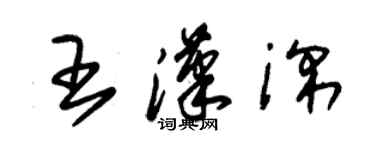 朱錫榮王漢深草書個性簽名怎么寫