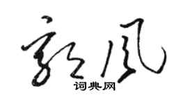 駱恆光郭風草書個性簽名怎么寫