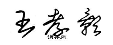 朱錫榮王孝影草書個性簽名怎么寫