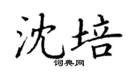 丁謙沈培楷書個性簽名怎么寫