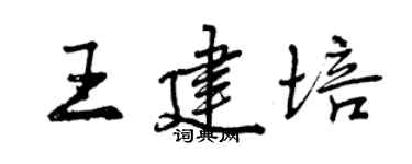 曾慶福王建培行書個性簽名怎么寫