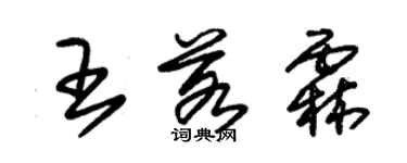 朱錫榮王若霖草書個性簽名怎么寫