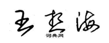 朱錫榮王想海草書個性簽名怎么寫