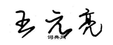 朱錫榮王元亮草書個性簽名怎么寫