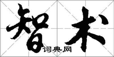 胡問遂智術行書怎么寫