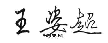 駱恆光王姿超行書個性簽名怎么寫