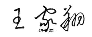 駱恆光王家翔草書個性簽名怎么寫