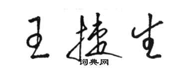 駱恆光王捷生草書個性簽名怎么寫