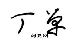 朱錫榮丁單草書個性簽名怎么寫