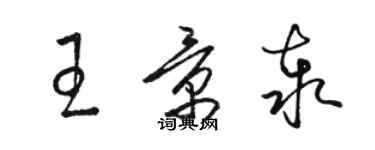 駱恆光王景泰草書個性簽名怎么寫