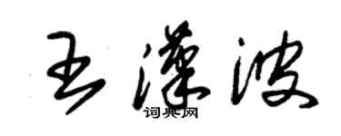 朱錫榮王漢波草書個性簽名怎么寫