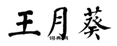 翁闓運王月葵楷書個性簽名怎么寫